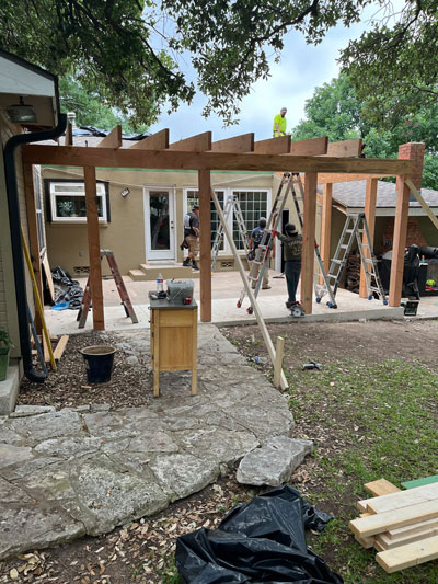 Pergola Framing Construction